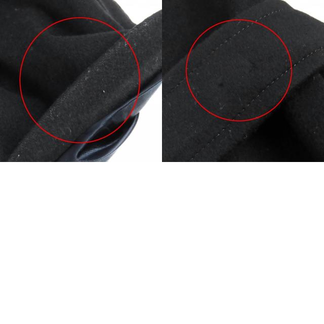 美品△ARMANI COLLEZIONI アルマーニコレッツォーニ ウール カシミヤ ベルト付き ロング ステンカラーコート ブラック 52 伊製 正規品_9