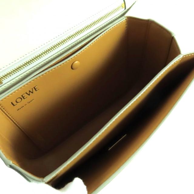 美品★LOEWE ロエベ ゴヤ ミディアム ライトゴースト アナグラム レザー ショルダーバッグ ゴールド金具 保存袋付 スペイン製 レディース_4