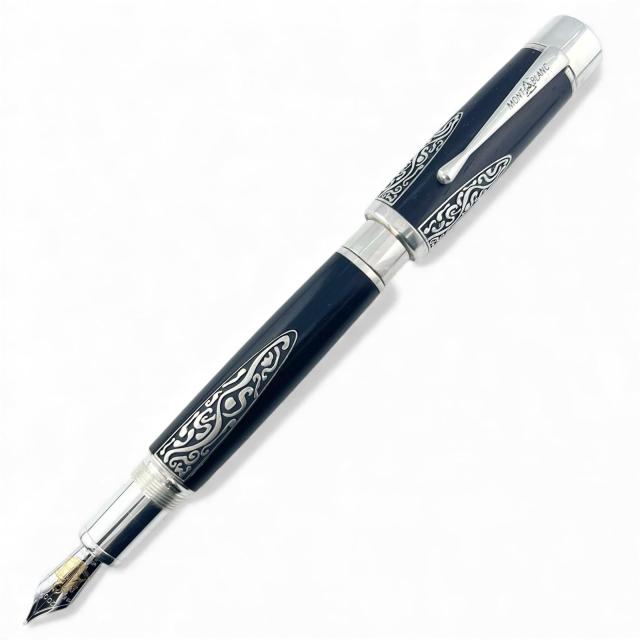 良品▲MONTBLANC モンブラン パトロンシリーズ2007 アレクサンダー･フォン･フンボルト ウッド ペン先18K AG925 Fニブ 0878/4810 万年筆