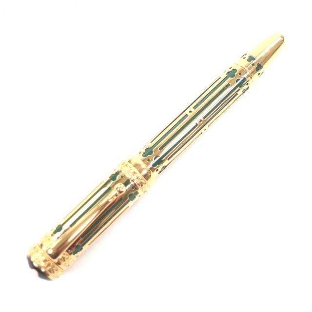 美品▼MONTBLANC モンブラン ヴィンテージ 18K Mニブ パトロンシリーズ 大帝ピョートルI世 1997 3741/4810 万年筆 ゴールド グリーン_2