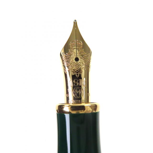 美品▼MONTBLANC モンブラン ヴィンテージ 18K Mニブ パトロンシリーズ 大帝ピョートルI世 1997 3741/4810 万年筆 ゴールド グリーン_5