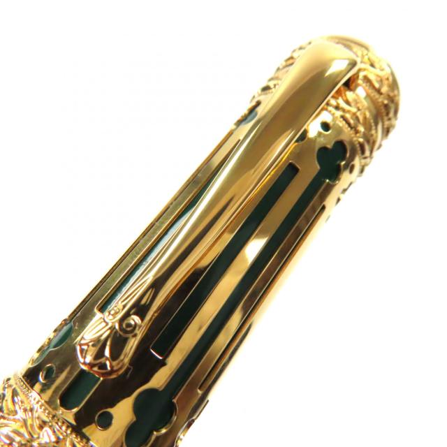 美品▼MONTBLANC モンブラン ヴィンテージ 18K Mニブ パトロンシリーズ 大帝ピョートルI世 1997 3741/4810 万年筆 ゴールド グリーン_7