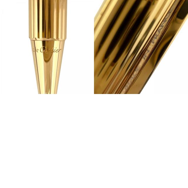 極美品▲Cartier カルティエ マスト ドゥ カルティエ トリニティ ストライプ柄 シャープペンシル ゴールド ボルドー フランス製 メンズ_9