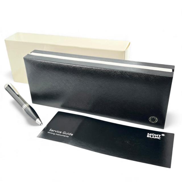 美品▲MONTBLANC モンブラン スターウォーカー ブルードーム ホワイトスター ツイスト式 ボールペン ブラック 箱・ケース付き メンズ_1