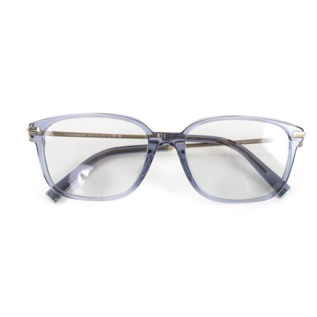 極美品★TIFFANY&Co. ティファニー TF2253 Tモチーフ サングラス クリアグレー ゴールド金具 54□17 145 箱・ケース付 イタリア製