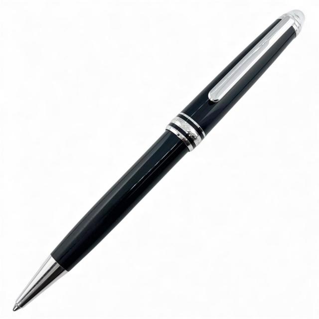 人気▲MONTBLANC モンブラン マイスターシュテュック クラシック ダイヤモンド ボールペン ブラック シルバー ドイツ製 メンズ