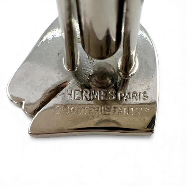 美品▲HERMES エルメス BIJOUTERIE FANTAIS ホースデザイン カフスボタン カフリンクス シルバー メンズ_4