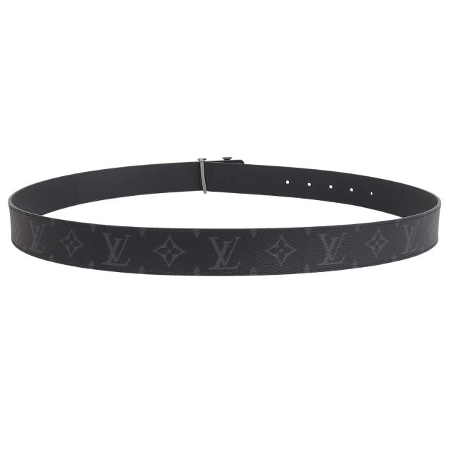 極美品▲ルイヴィトン M0450 サンチュール LVイニシャル リバーシブル モノグラムエクリプスキャンバス レザー ベルト 100/40 スペイン製_2
