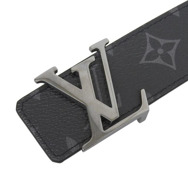 極美品▲ルイヴィトン M0450 サンチュール LVイニシャル リバーシブル モノグラムエクリプスキャンバス レザー ベルト 100/40 スペイン製_4
