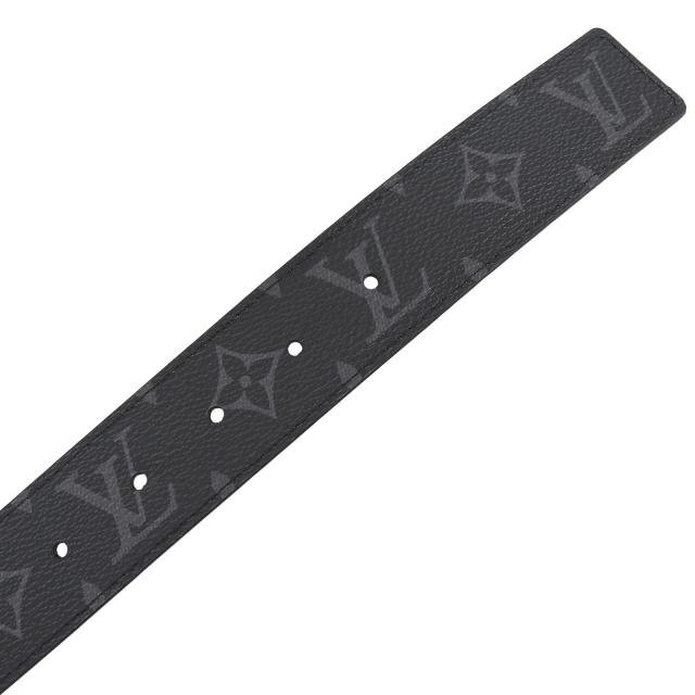 極美品▲ルイヴィトン M0450 サンチュール LVイニシャル リバーシブル モノグラムエクリプスキャンバス レザー ベルト 100/40 スペイン製_6