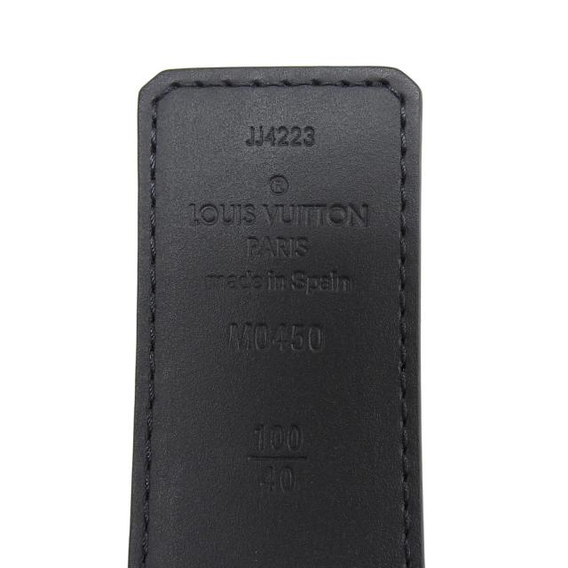 極美品▲ルイヴィトン M0450 サンチュール LVイニシャル リバーシブル モノグラムエクリプスキャンバス レザー ベルト 100/40 スペイン製_8