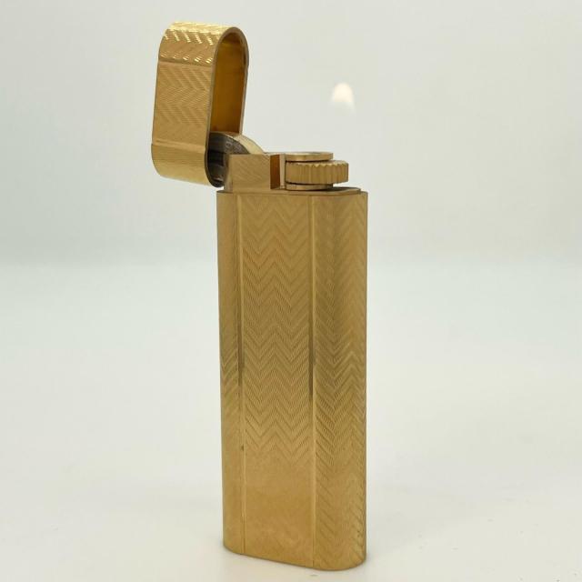 良品▲Cartier カルティエ オーバル ウェーブ柄 ローラー式 喫煙具 ガス ライター ゴールド スイス製 メンズ 着火確認済み_3