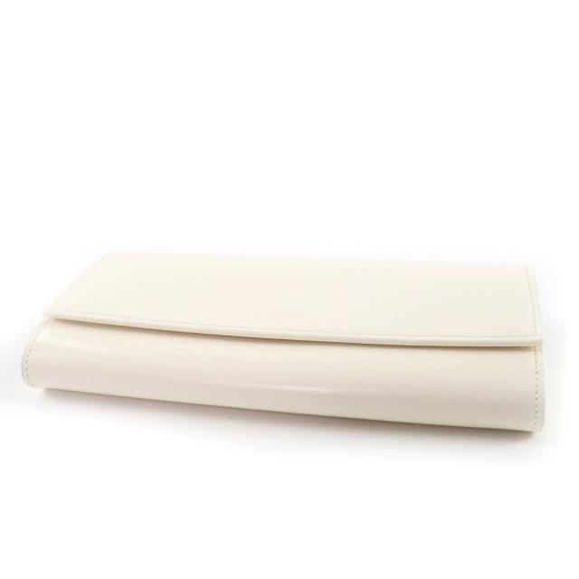 未使用品☆JIL SANDER ジルサンダー ロゴ入り レザー ロングウォレット 長財布 ホワイト 保存袋付き イタリア製 レディース_3