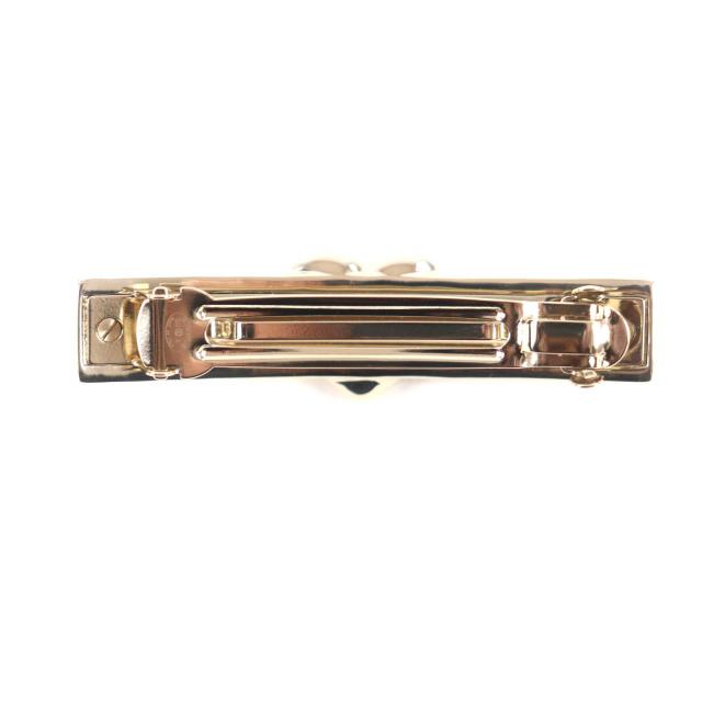 美品★CHANEL シャネル B22B AB9124 ココマーク ハート バレッタ ヘアアクセサリー ゴールド イタリア製 レディース_2
