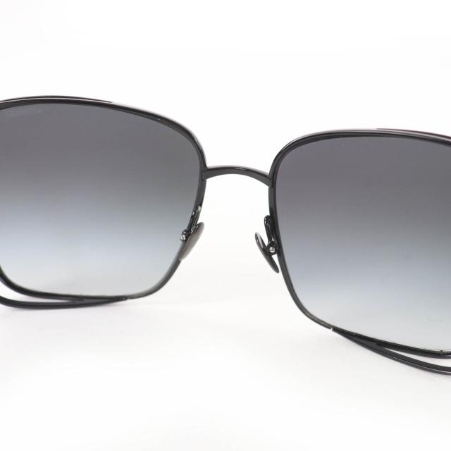 極美品☆CHANEL シャネル 71541L2616 ロゴ スクエア 現行品 サングラス アイウェア ブラック 箱・ケース付き イタリア製 レディース_6