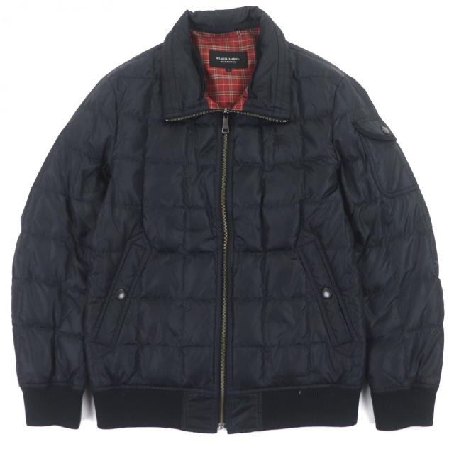 良品▼BURBERRY BLACK LABEL バーバリーブラックレーベル 落ち込むラインドライブ 襟ラビットファー ボンネット入 3WAY WZIPUP 落ち込む厚地の外套 L 定まり品