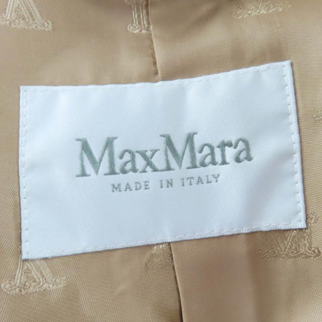 極美品☆Max Mara マックスマーラ 101101016 テディベアコート キャメル100％ シルク混 ベージュ ゴールドラメ M イタリア製 正規品_5