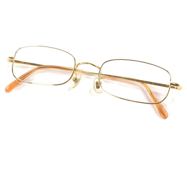 極美品▽白山眼鏡 ハクサンメガネ チタニウム スクエア メガネ 眼鏡