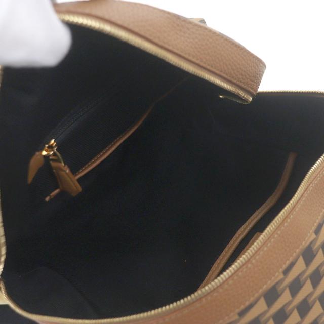 未使用品□BALLY バリー 6304856 PENNANT ペナント レザー コーティングキャンバス リュックサック デイパック ブラウン ベージュ メンズ_4