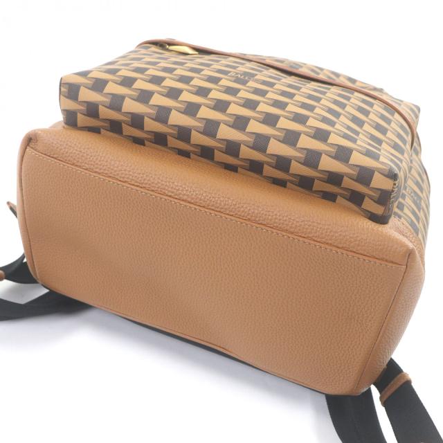 未使用品□BALLY バリー 6304856 PENNANT ペナント レザー コーティングキャンバス リュックサック デイパック ブラウン ベージュ メンズ_6