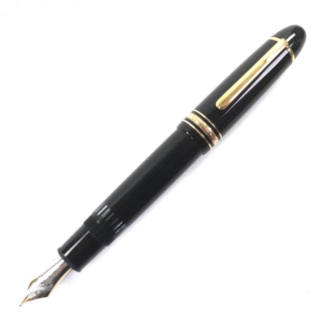良品▼MONTBLANC モンブラン マイスターシュテュック 149 ペン先14K Fニブ ホワイトスター 万年筆 ブラック ゴールド メンズ