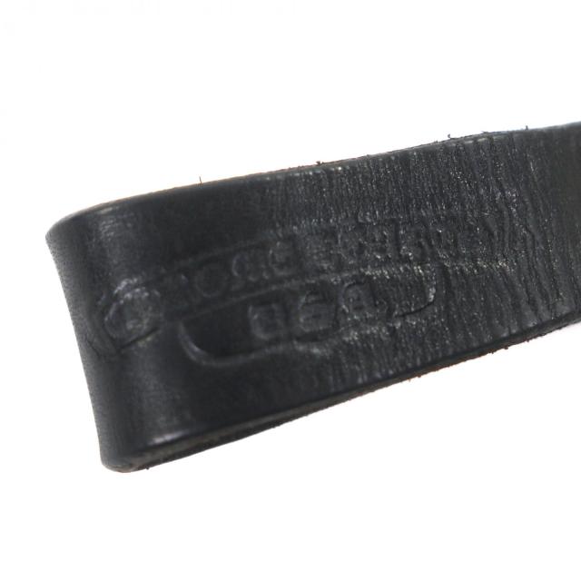 美品▼CHROME HEARTS クロムハーツ BELT LOOP D RING ベルトループ 925 レザー クロスボール キーホルダー ブラック シルバー 総重量22g_2