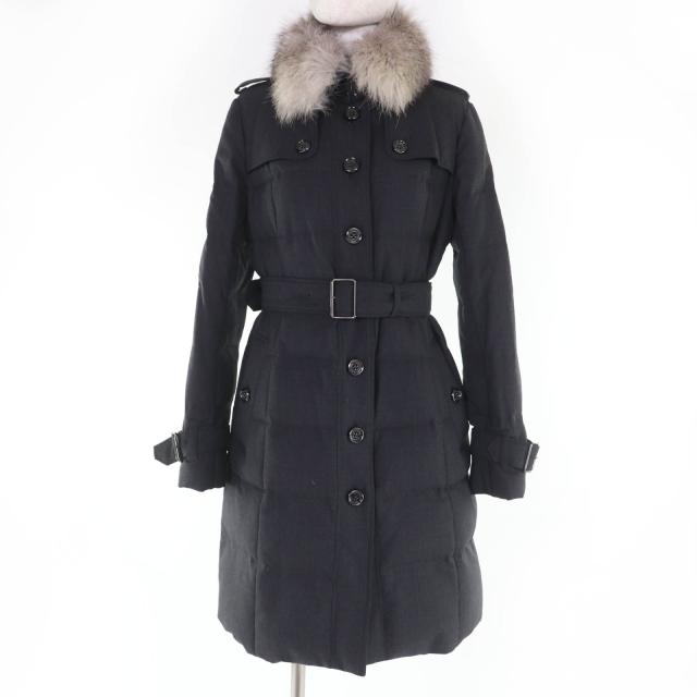 美品☆BURBERRY LONDON バーバリーロンドン ウール フォックスファー 