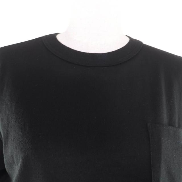 極美品★Sacai サカイ 23AW 23-06835 Cotton Jersey x Satin Dress レイヤードデザイン プリーツ ロングワンピース ブラック 2 正規品_3