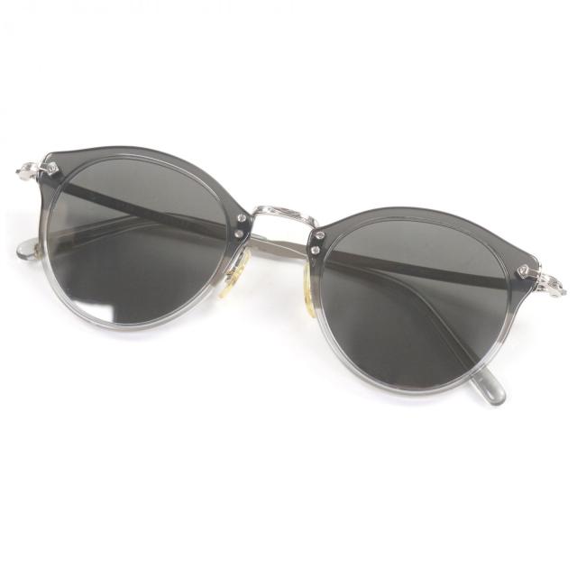 美品□OLIVER PEOPLES オリバーピープルズ OV5184 OP-505 Sun ボストンフレーム サングラス クリアグレー シルバー 47□24-142 伊製