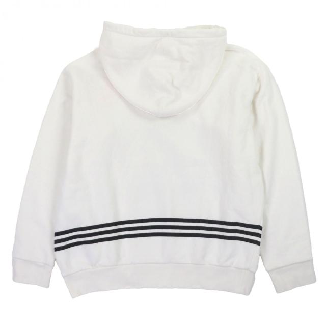 未使用品▼GUCCI adidas グッチ アディダス 23SS 717427 コットン100% ロゴプリント プルオーバー パーカー ホワイト S 正規品 メンズ_2