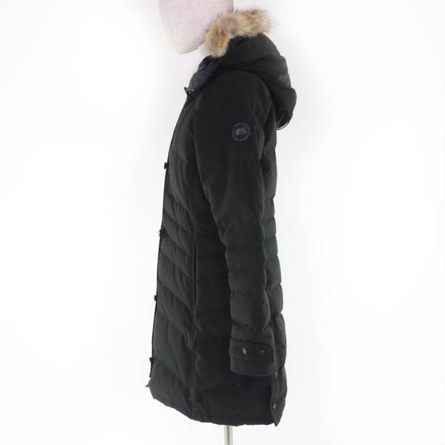 良品☆CANADA GOOSE カナダグース 2090LB LORETTE PARKA ブラックレーベル ファー・フード付 ダウンコート ブラック S 正規品 レディース_1
