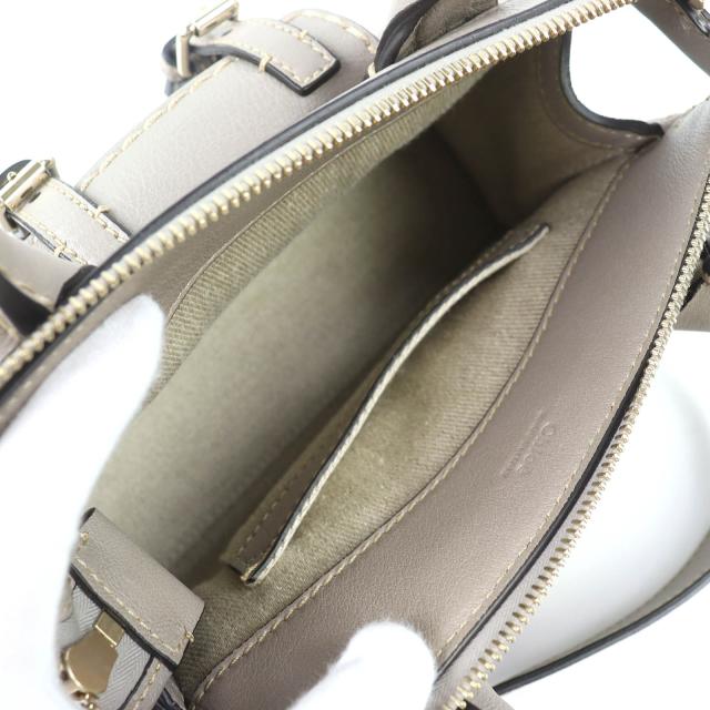 極美品△Chloe クロエ CHC21WS451F43053 EDITH MINI BAG レザー 2WAY ハンドバッグ ショルダーバッグ カシミアグレー 袋付き レディース_8