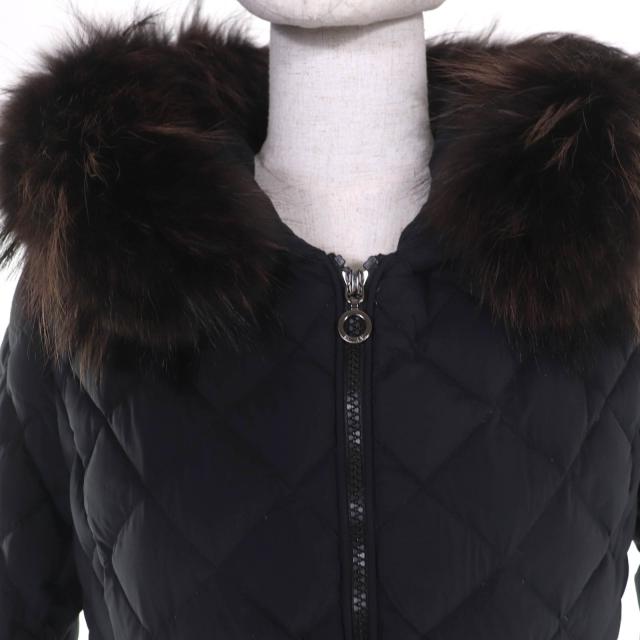 美品☆TATRAS タトラス 22AW LTSE22A4399-D PALMA ファー・フード・ベルト付 キルティングダウンコート ブラック 03 正規品 レディース_3