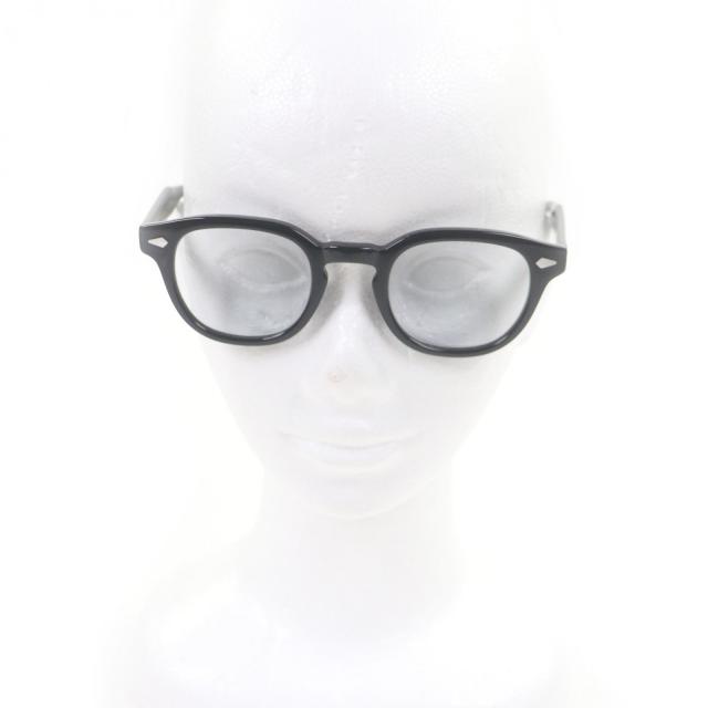 美品□MOSCOT モスコット LEMTOSH レムトッシュ ウェリントンフレーム メガネ 眼鏡 アイウェア ブラック 46□24-145 ケース付き メンズ