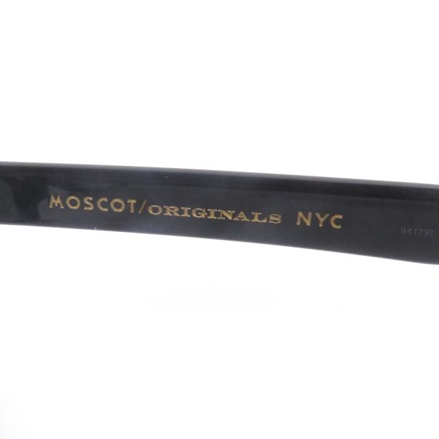 美品□MOSCOT モスコット LEMTOSH レムトッシュ ウェリントンフレーム メガネ 眼鏡 アイウェア ブラック 46□24-145 ケース付き メンズ