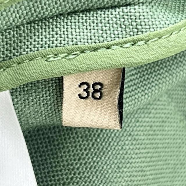 極美品▲GUCCI グッチ 652132 リネン混 GGマーモント フレア スカート ミントグリーン 36 イタリア製 正規品 レディース_8