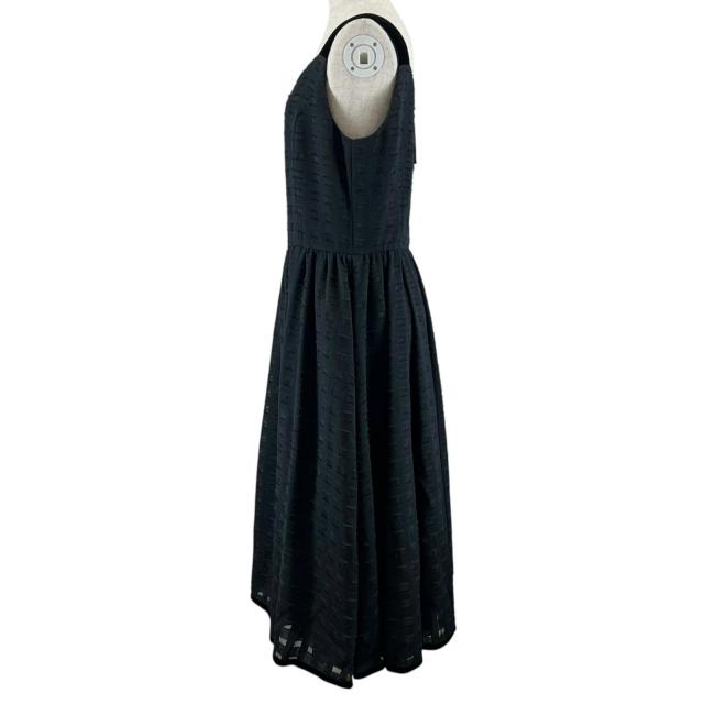 極美品▲FOXEY BOUTIQUE フォクシー ブティック 40155 コットン ノースリ ドレス ワンピース ブラック 40 日本製 正規品 レディース_1