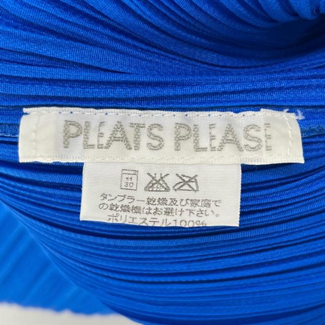 極美品▲PLEATS PLEASE プリーツプリーズ イッセイミヤケ PP11-JH201 ロング丈 ノースリ ワンピース ブルー 2 日本製 正規品 レディース_4