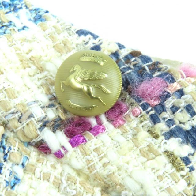極美品△ETRO エトロ 211-14096-1579 コットン チェック柄 裾フリンジ ツイード パンツ ベージュ マルチカラー 42 伊製 正規品 メンズ_6