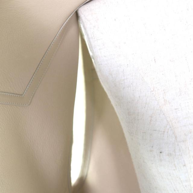 未使用品◇HERMES エルメス 25AW 5H1229D5 2way ムートン シープスキン リバーシブル ベスト ベージュ 38 イタリア製 正規品 レディース_4