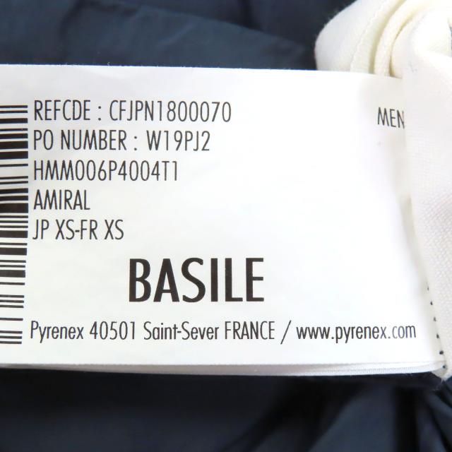 美品□Pyrenex ピレネックス BASILE ロゴワッペン スタンドカラー ダウンジャケット ネイビー XS ブルガリア製 正規品 メンズオススメ◎_7
