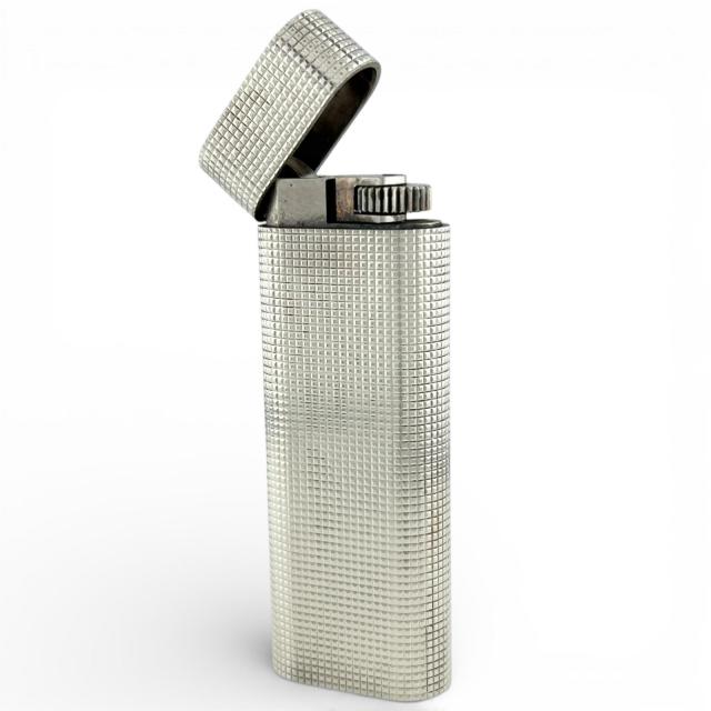 美品△Cartier カルティエ オーバル ブロックチェック柄 ローラー式