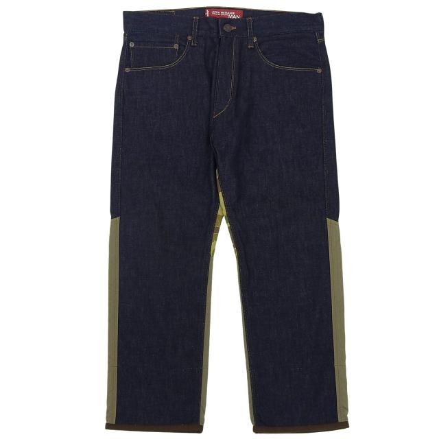 極美品▲ジュンヤワタナベ マン コムデギャルソン リーバイス WC-P212-051 コットン100％ レザーパッチ カモフラ デニムパンツ XS 正規品