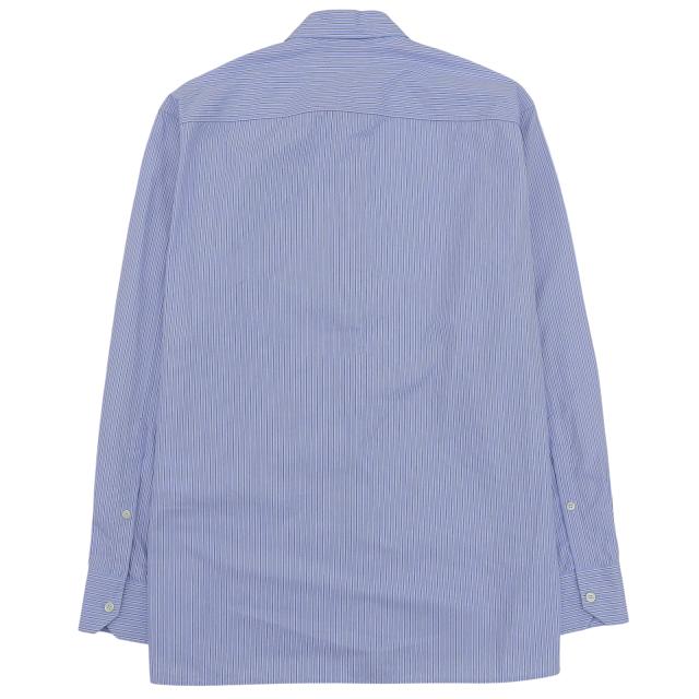美品▲VALENTINO ヴァレンティノ 2V3ABK7082C コットン100％ ストライプ 長袖 カッターシャツ ライトブルー 39 イタリア製 正規品 メンズ_1