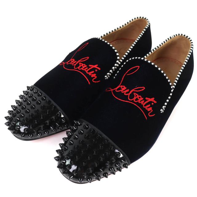 極美品△Christian Louboutin クリスチャンルブタン Spooky flat pat 