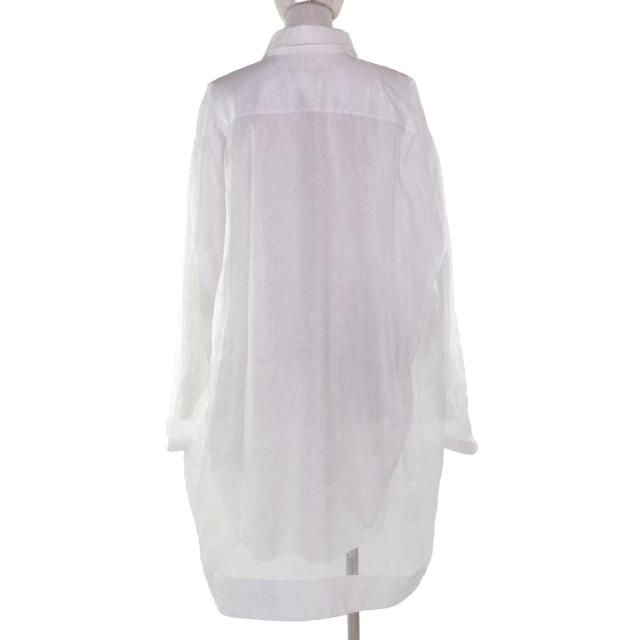 極美品◇Maison Margiela メゾンマルジェラ S29CT0972 コットン100％ シースルー レイヤード ロング長袖シャツ ワンピース 40 正規品_2