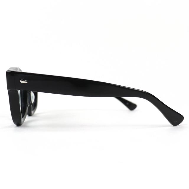 良品△EFFECTOR エフェクター TANTO ボストン メガネ 眼鏡 アイウェア ブラック 度入り ケース付き 日本製 メンズ