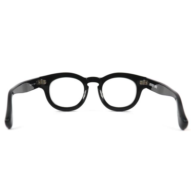 良品△EFFECTOR エフェクター TANTO ボストン メガネ 眼鏡 アイウェア ブラック 度入り ケース付き 日本製 メンズ