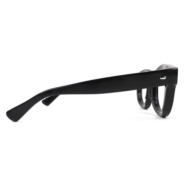 良品△EFFECTOR エフェクター TANTO ボストン メガネ 眼鏡 アイウェア ブラック 度入り ケース付き 日本製 メンズ
