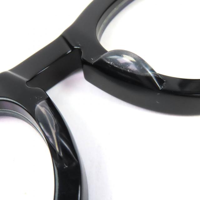 良品△EFFECTOR エフェクター TANTO ボストン メガネ 眼鏡 アイウェア ブラック 度入り ケース付き 日本製 メンズ